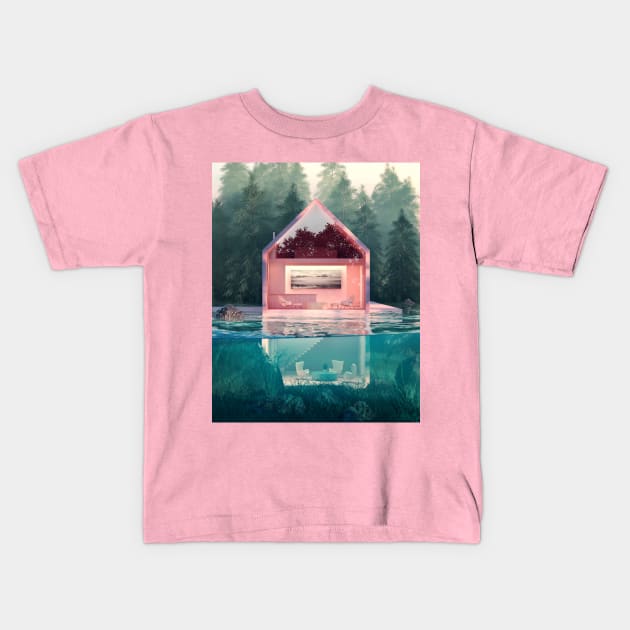 Lake House Kids T-Shirt by NineSidedShape